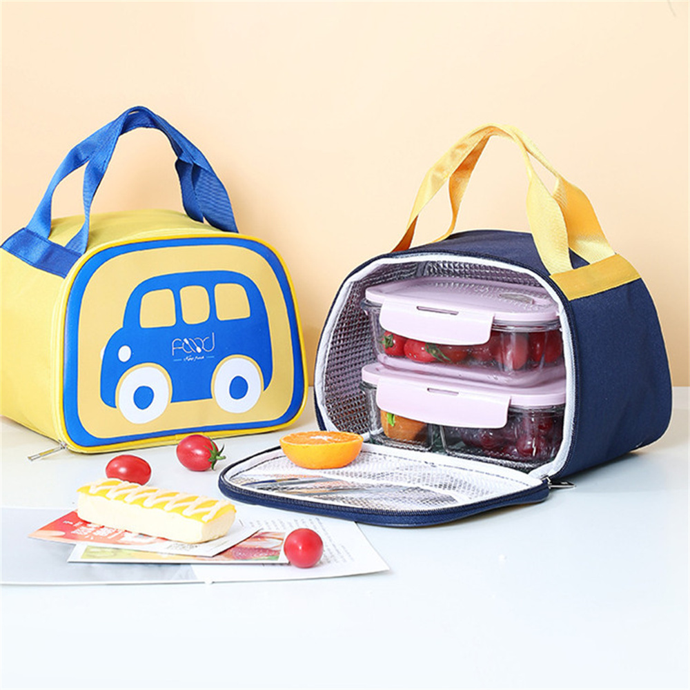 Tote Bag Sublimation - ฉนวนความร้อนแบบพกพา kotak Makan siang อาหารปิคนิคลายการ์ตูนสำหรับผู้หญิงกระเป๋าเก็บความเย็นสดชื่นสำหรับของขวัญสำหรับเด็กเด็กเล็กเด็กผู้หญิง