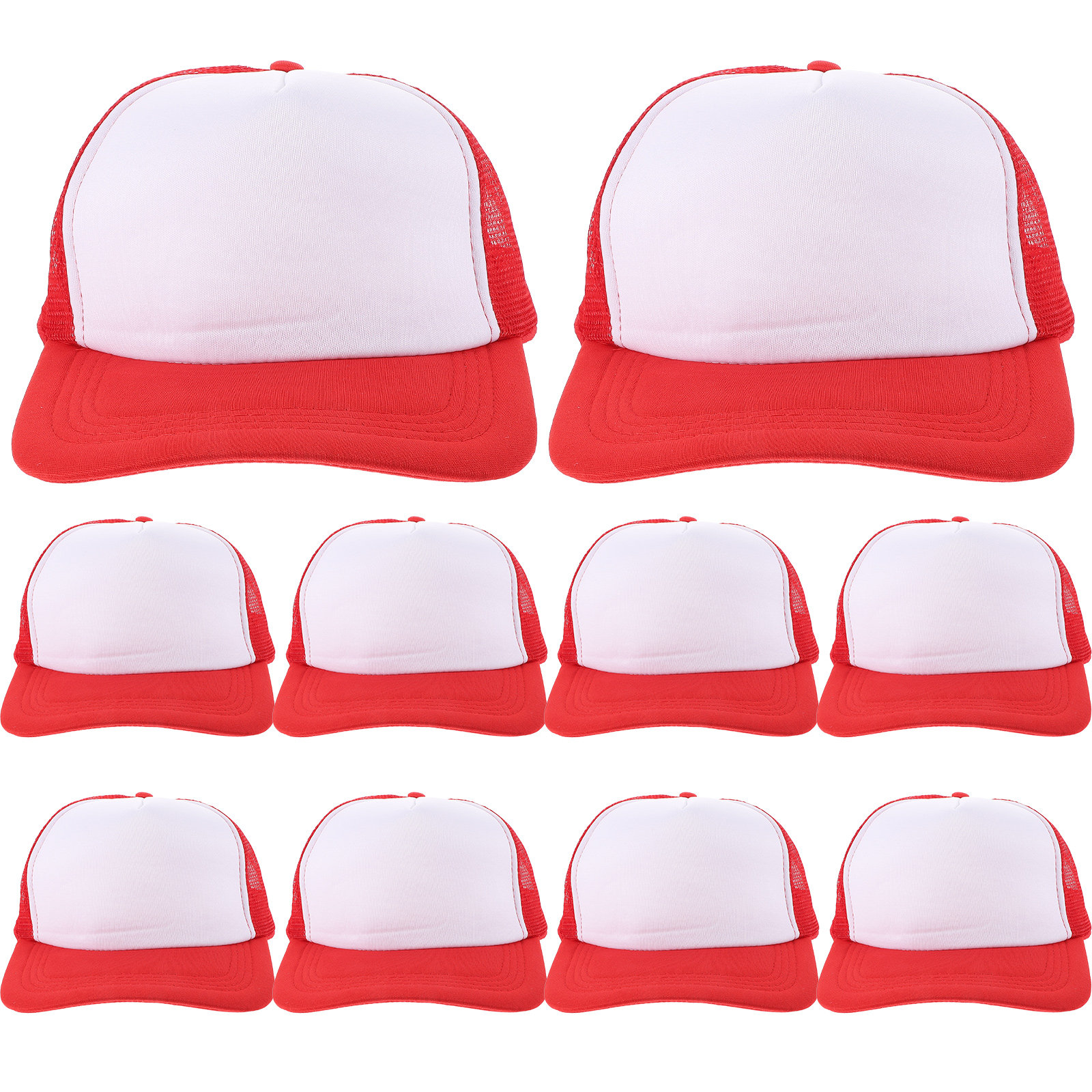 Hat Sublimation Blank - หมวกเบสบอลเปล่า 10 ชิ้น ตาข่าย สำหรับงานซับลิเมชั่น DIY