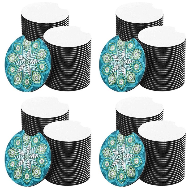 Coaster Sublimation Blank - ABVS ชุดแผ่นรองแก้วสำหรับงานซับลิเมชั่น 200 ชิ้น สำหรับงานประดิษฐ์ DIY
