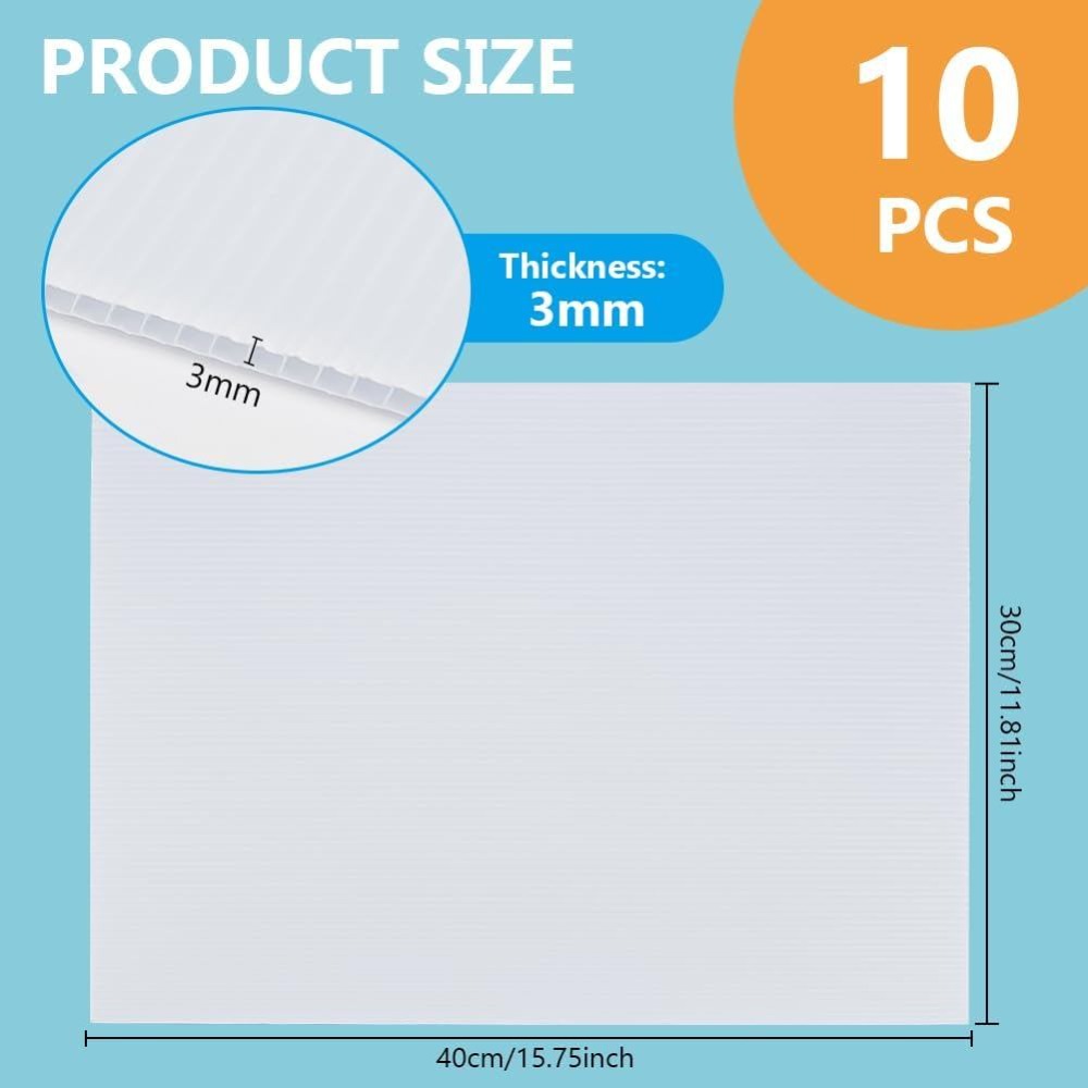 แผ่นพลาสติกลูกฟูกสีขาว 10 แผ่น - Yard Sign Blank บทวิจารณ์และราคา