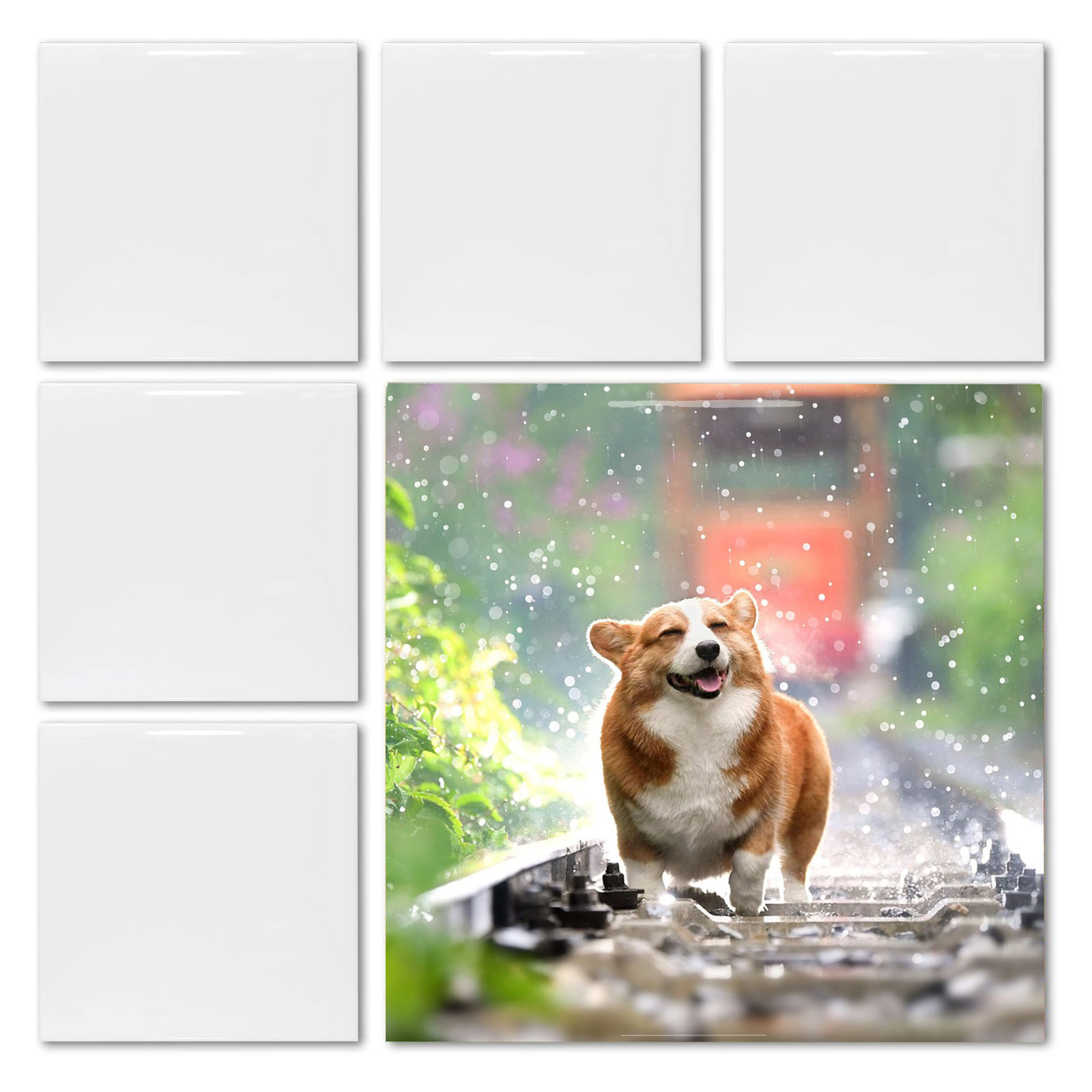 20 ชิ้น แผ่นกระเบื้องสีขาวเงาส - Ceramic Tile Blank บทวิจารณ์และราคา