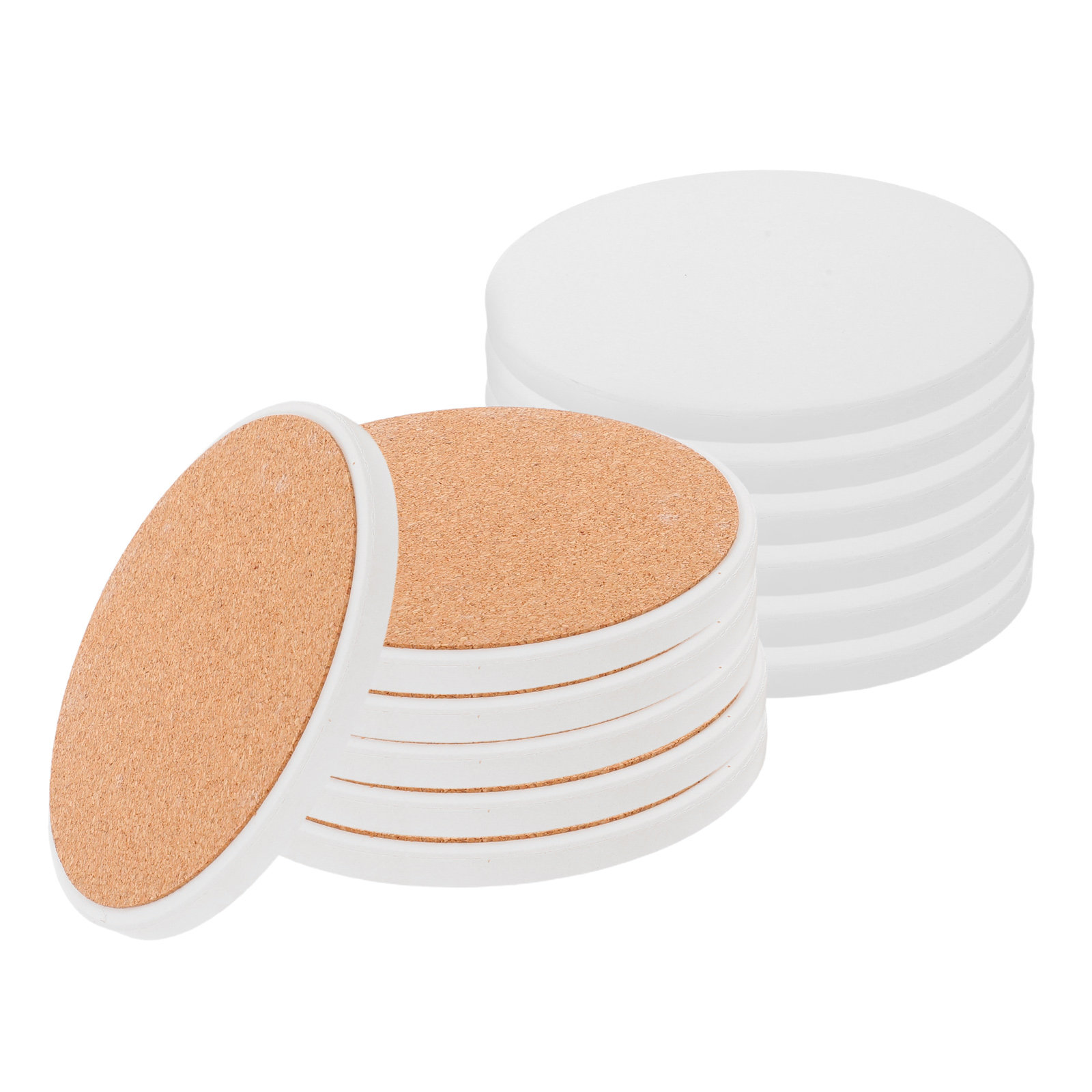 12 ชิ้น แผ่นรองแก้วเซรามิกเปล่ - Coaster Sublimation Blank บทวิจารณ์และราคา
