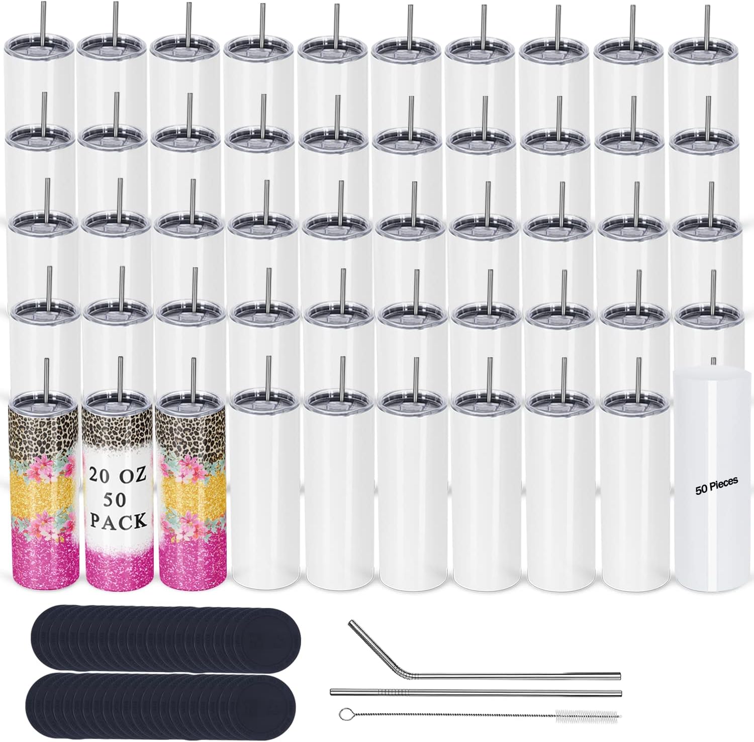 50 Pack Sublimation Tumblers จ - Tumbler 20Oz White บทวิจารณ์และราคา