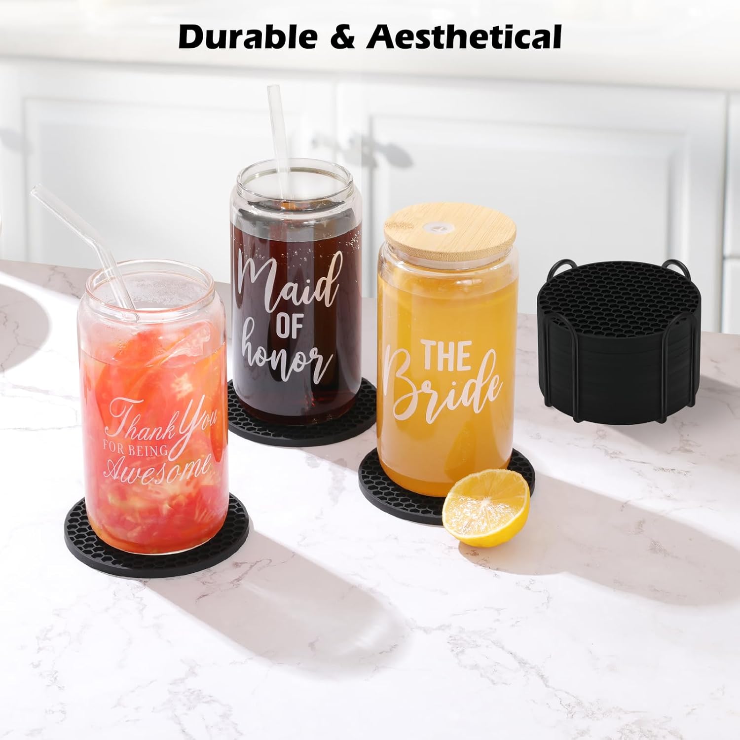 ชุดที่รองแก้วซิลิโคนพร้อมที่วา - Coaster Sublimation Blank บทวิจารณ์และราคา