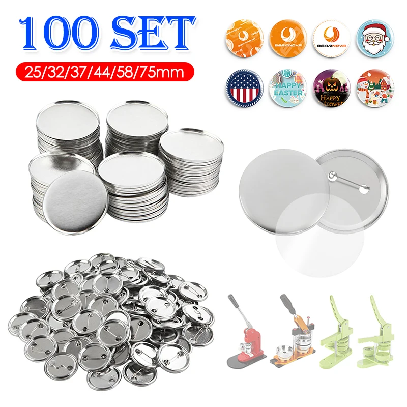 100 ชุด Blank Badge Pin ปุ่ม M - Button Badge Blank บทวิจารณ์และราคา