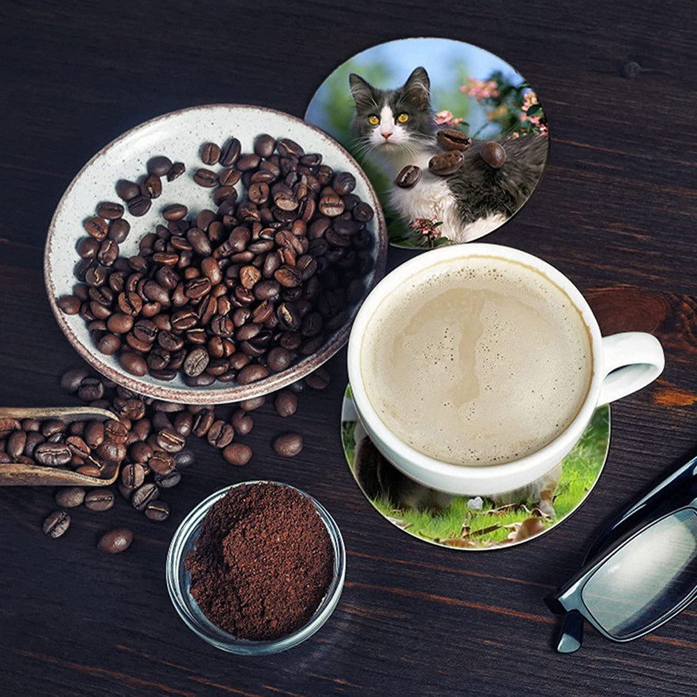 50 ชิ้น แผ่นรองแก้วเปล่าทรงกลม - Coaster Sublimation Blank บทวิจารณ์และราคา