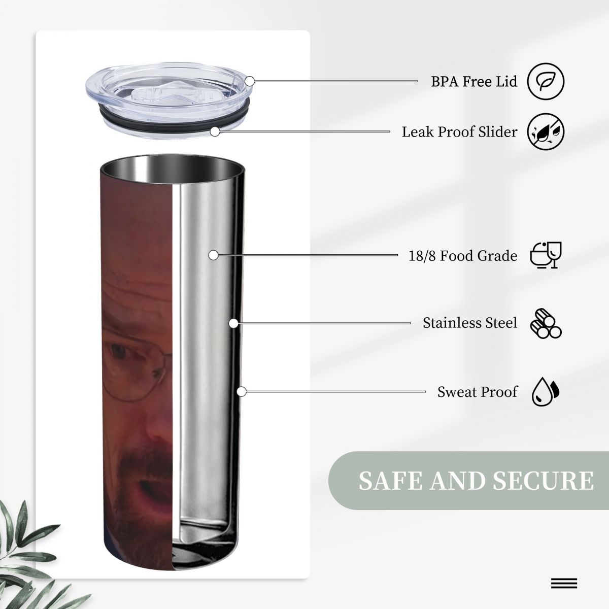 แก้วเก็บความเย็นสแตนเลส Walter - Tumbler 20Oz White บทวิจารณ์และราคา
