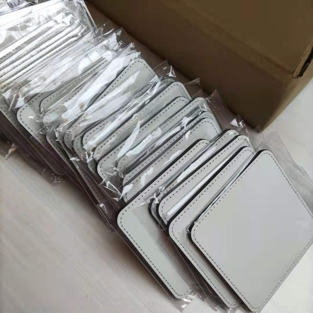 50 ชิ้น/ล็อต แผ่นรองแก้วหนัง P - Coaster Sublimation Blank บทวิจารณ์และราคา