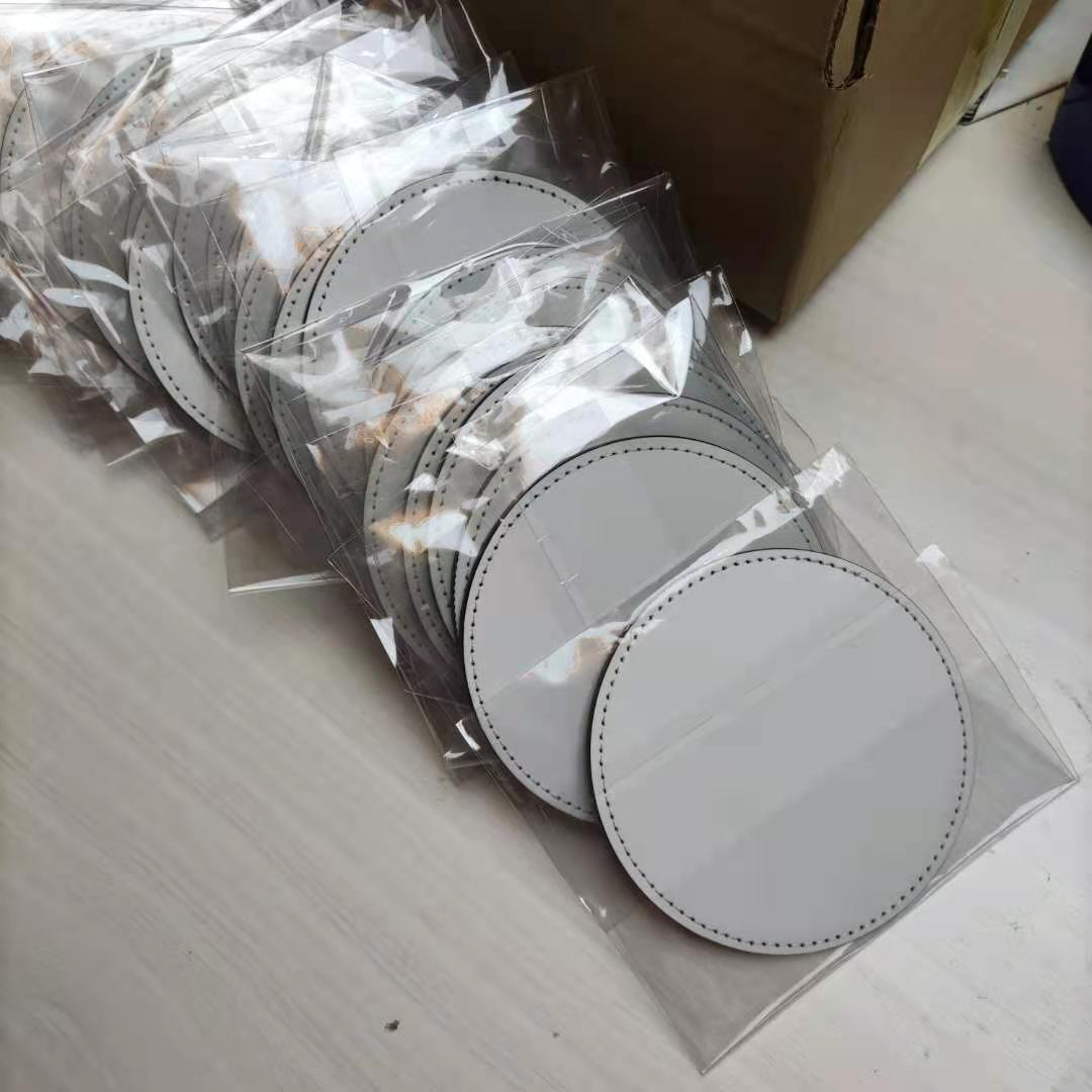 50 ชิ้น/ล็อต แผ่นรองแก้วหนัง P - Coaster Sublimation Blank บทวิจารณ์และราคา