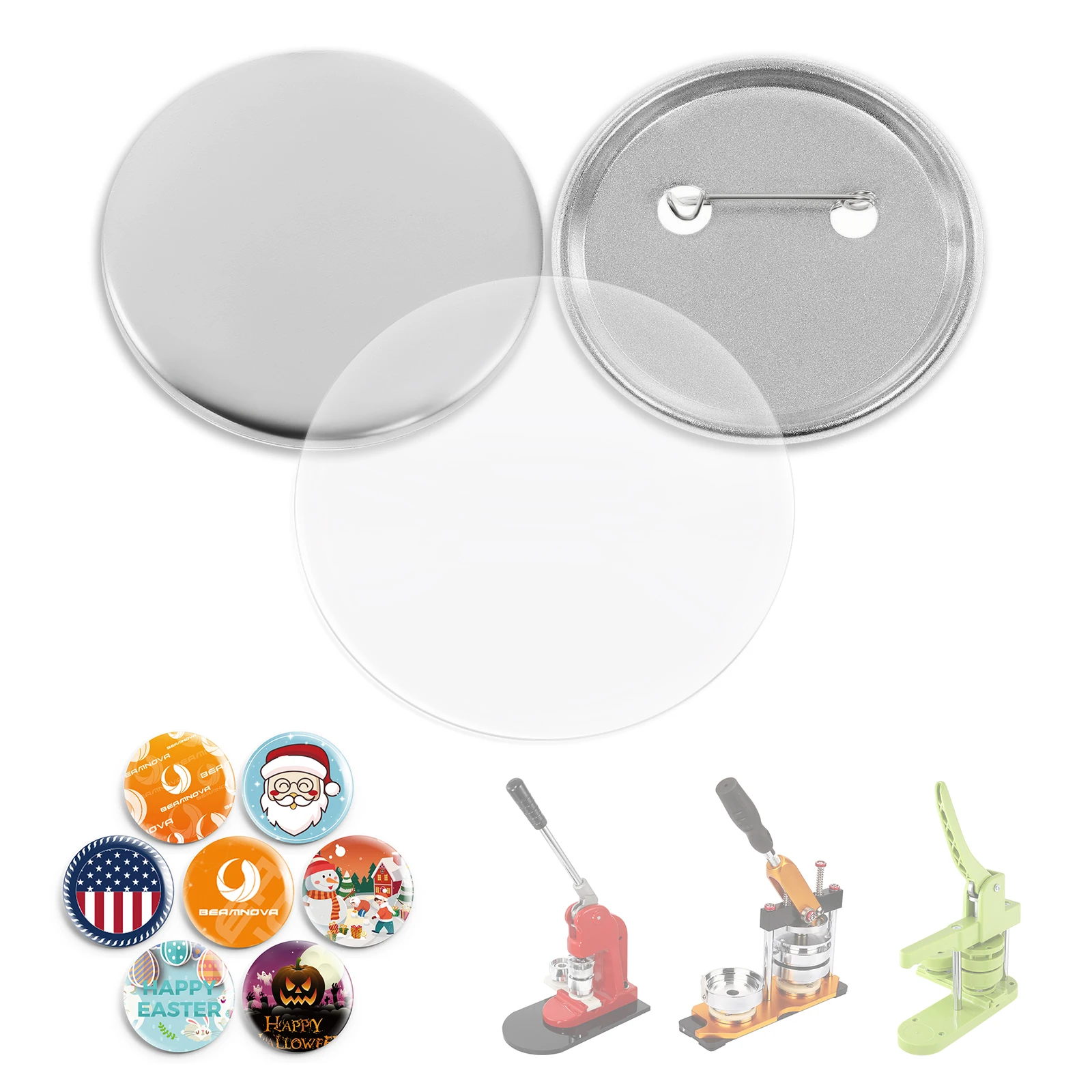 100 ชุด วัสดุทำป้ายปุ่มกลมขนาด - Button Badge Blank บทวิจารณ์และราคา