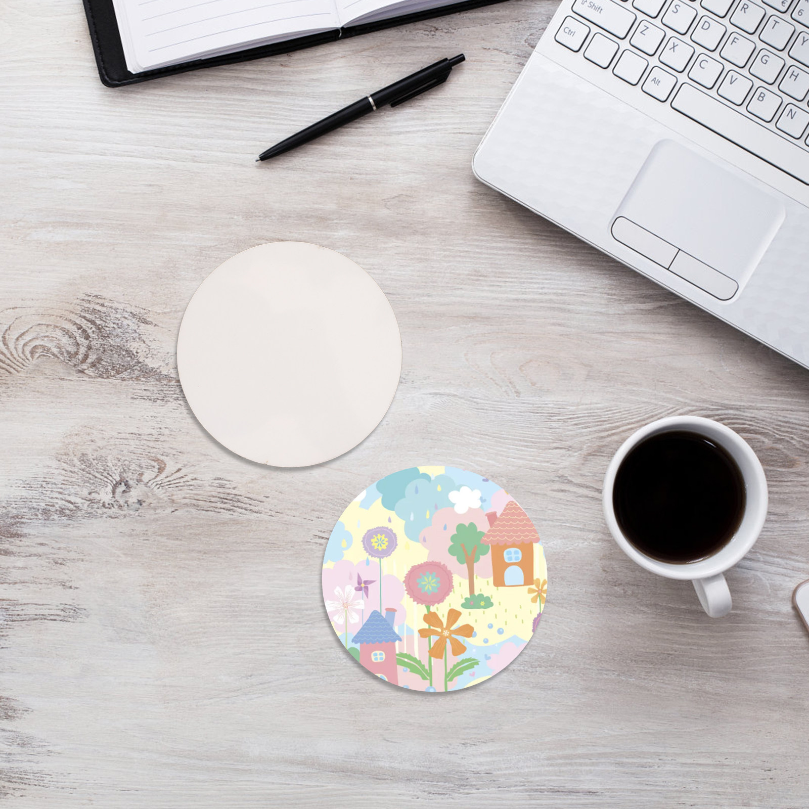 ที่รองแก้วไม้สำหรับงานซับลิเมช - Coaster Sublimation Blank บทวิจารณ์และราคา